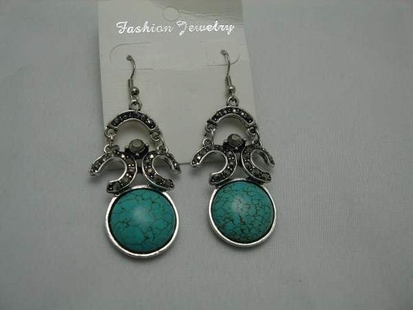 Turquoise Stone Earring in Silver